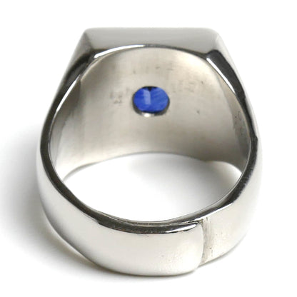 Pt900プラチナ リング・指輪 サファイア1.534ct ダイヤモンド0.15ct 22号 33.8g メンズ【中古】