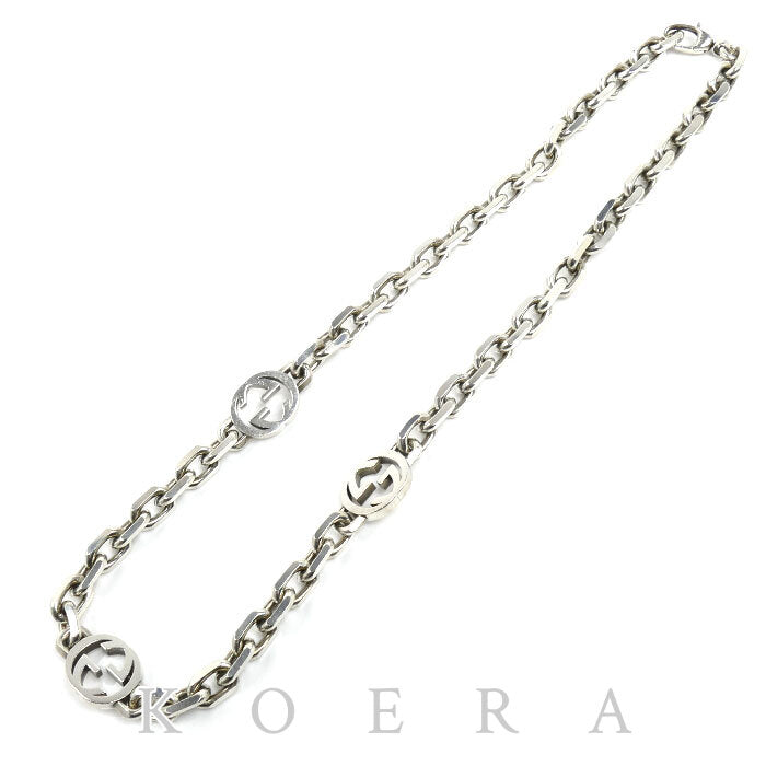 GUCCI グッチ シルバー925 インターロッキングG ネックレス 142g 60cm メンズ【中古】