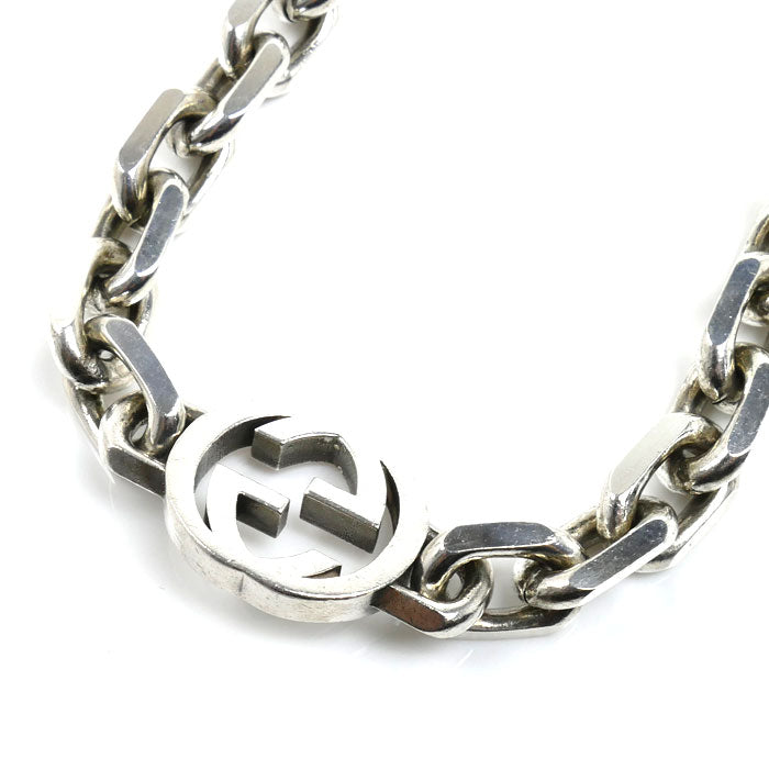 GUCCI グッチ シルバー925 インターロッキングG ネックレス 142g 60cm メンズ【中古】