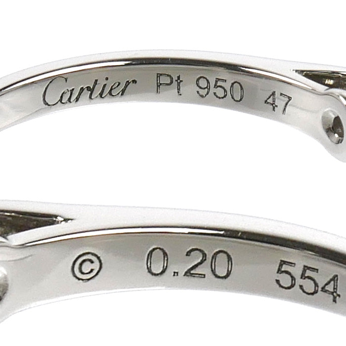 CARTIER カルティエ Pt950プラチナ ソリテール 1895 リング・指輪 ダイヤモンド0.20ct 7号 47 2.9g レディース【中古】【美品】