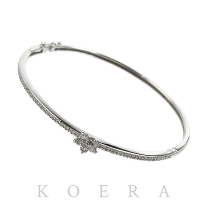 Ponte Vecchio ポンテヴェキオ K18WG ホワイトゴールド ブレスレット ダイヤモンド0.61ct 10.1g バングル レディース【中古】【美品】