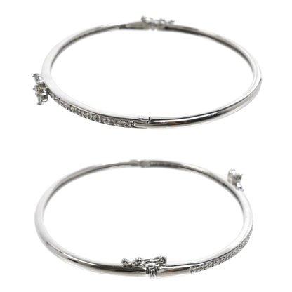 Ponte Vecchio ポンテヴェキオ K18WG ホワイトゴールド ブレスレット ダイヤモンド0.61ct 10.1g バングル レディース【中古】【美品】