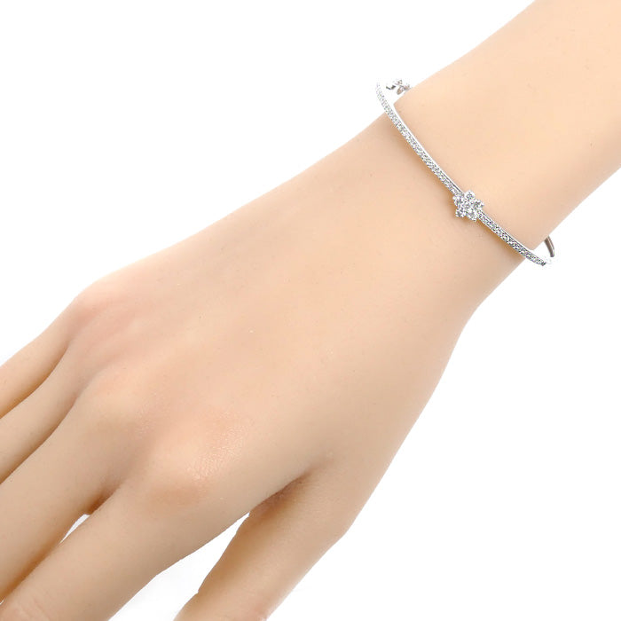 Ponte Vecchio ポンテヴェキオ K18WG ホワイトゴールド ブレスレット ダイヤモンド0.61ct 10.1g バングル レディース【中古】【美品】