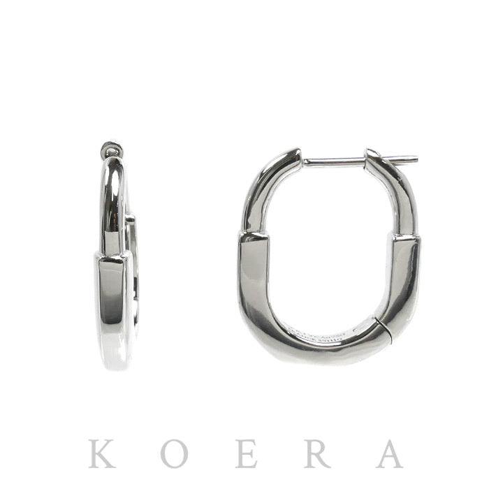 TIFFANY&Co. ティファニー K18WG ホワイトゴールド ロック スモール ピアス 74366244 8.1g レディース【中古】【美品】