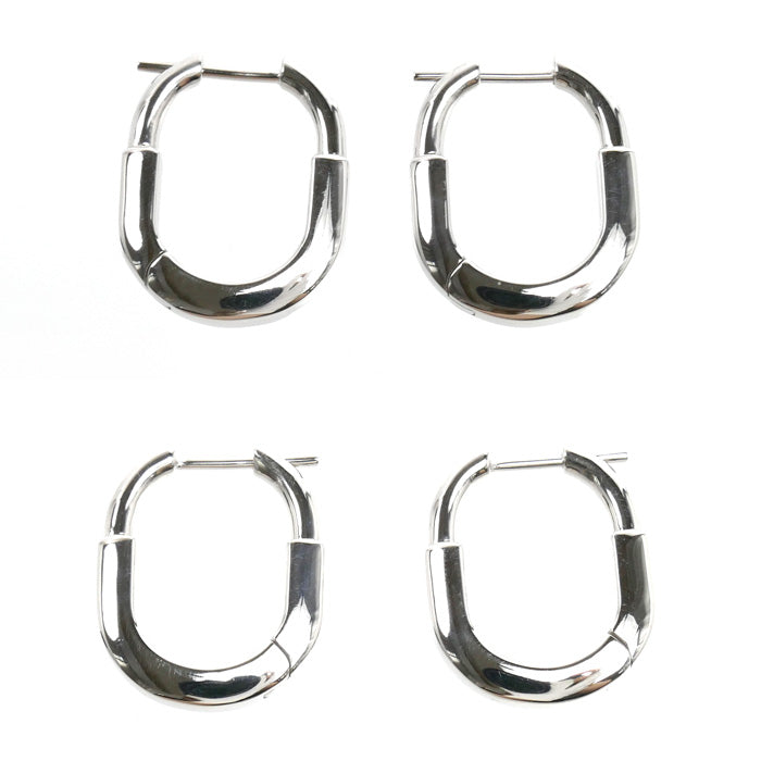 TIFFANY&Co. ティファニー K18WG ホワイトゴールド ロック スモール ピアス 74366244 8.1g レディース【中古】【美品】