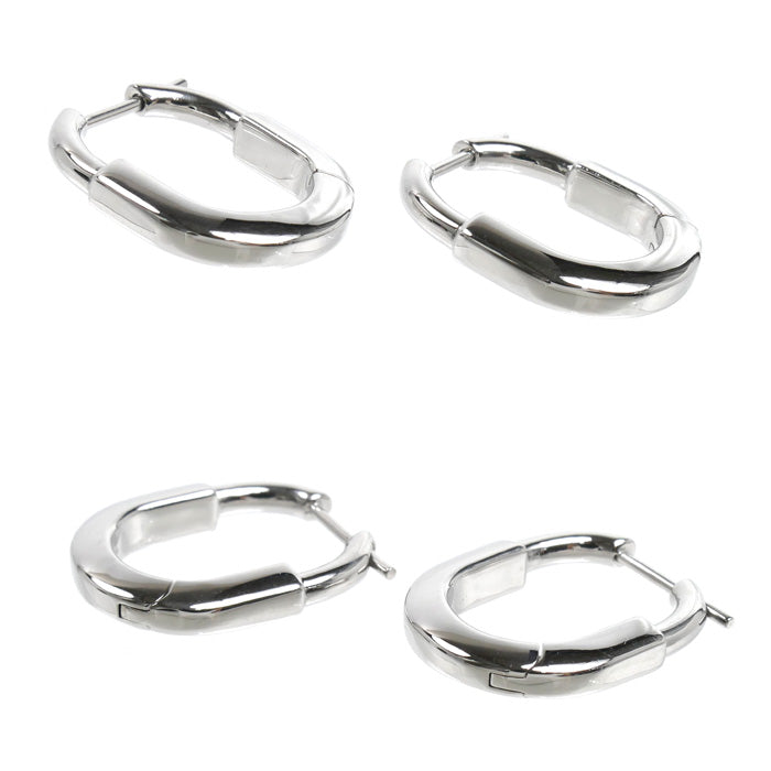 TIFFANY&Co. ティファニー K18WG ホワイトゴールド ロック スモール ピアス 74366244 8.1g レディース【中古】【美品】