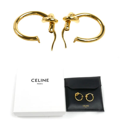 CELINE セリーヌ 真鍮 ノット フープピアス ピアス 46N556BA.35OR レディース【中古】