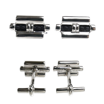 HERMES エルメス メタル ヴォー・スウィフト トゥルニ トレッセ カフス H100129FP89 メンズ【中古】【美品】