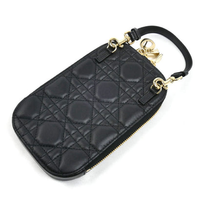 Dior ディオール レディディオール カナージュ フォンホルダー 2Wayショルダーバッグ ブラック S0872ONMJ_M900 レディース【中古】【美品】