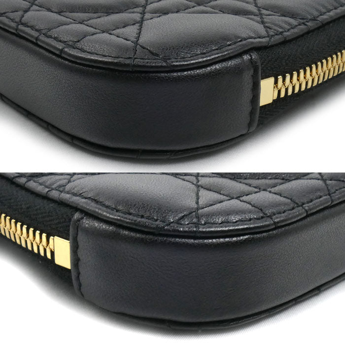 Dior ディオール レディディオール カナージュ フォンホルダー 2Wayショルダーバッグ ブラック S0872ONMJ_M900 レディース【中古】【美品】