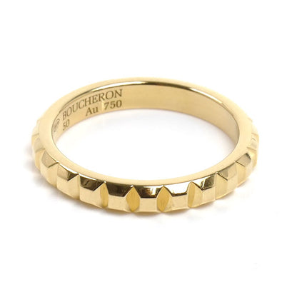 Boucheron ブシュロン K18YG イエローゴールド クルドパリ ミディアム リング・指輪 JAL00008 10号 50 3.5g レディース【中古】