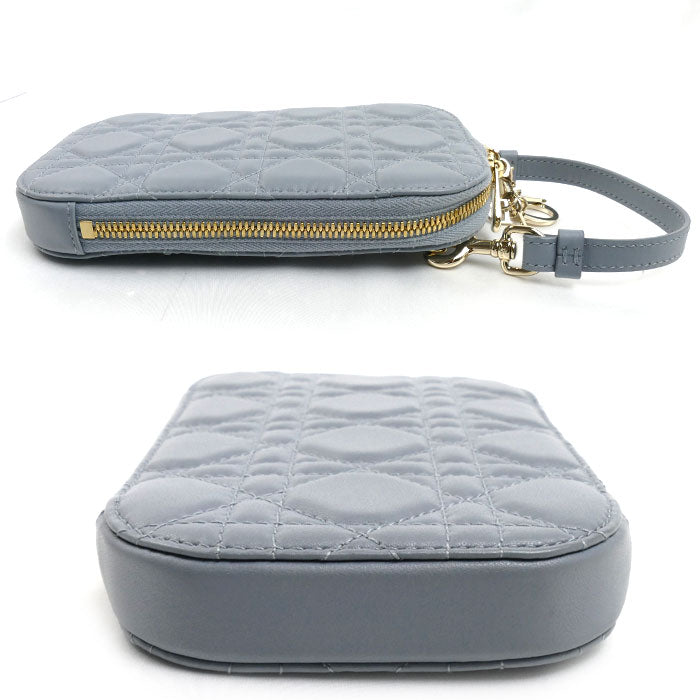 Dior ディオール レディディオール カナージュ フォンホルダー 2Wayショルダーバッグ クラウドブルー S0872ONMJ_M81B レディース【中古】