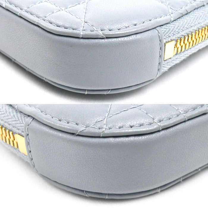 Dior ディオール レディディオール カナージュ フォンホルダー 2Wayショルダーバッグ クラウドブルー S0872ONMJ_M81B レディース【中古】