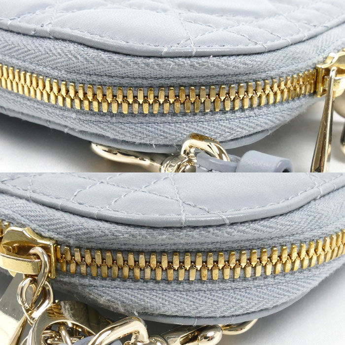 Dior ディオール レディディオール カナージュ フォンホルダー 2Wayショルダーバッグ クラウドブルー S0872ONMJ_M81B レディース【中古】