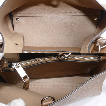 TOD’S トッズ Tタイムレス バッグ マイクロ 2Wayショルダーバッグ ブラウン ナチュラル XBWAPAEL000QRI4L62 レディース【中古】【美品】
