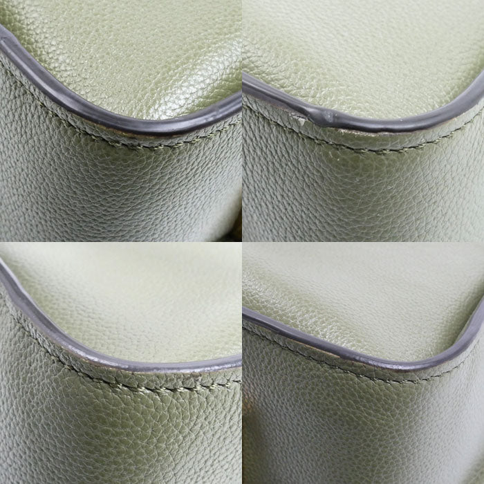 TOD’S トッズ Tタイムレス ミニ メッセンジャーバッグ ショルダーバッグ グリーン オリーブ系 XBWTSBY01Z0Q レディース【中古】【美品】