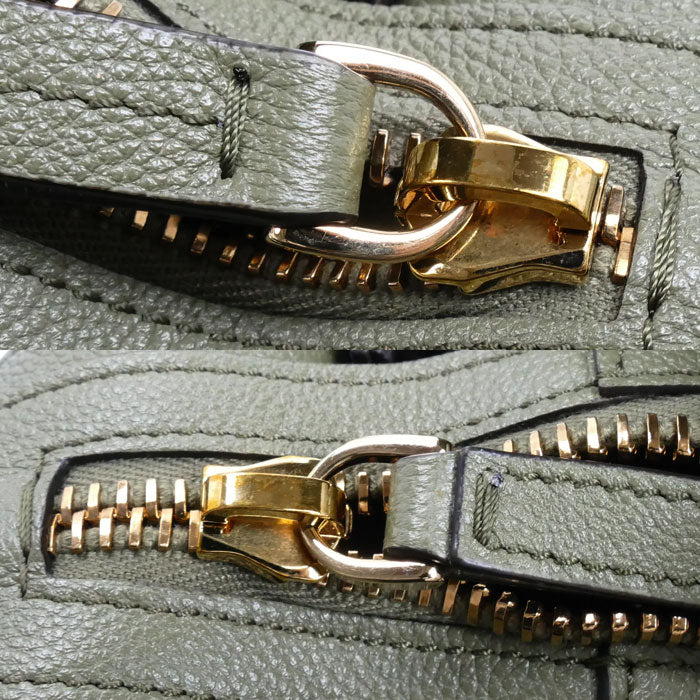 TOD’S トッズ Tタイムレス ミニ メッセンジャーバッグ ショルダーバッグ グリーン オリーブ系 XBWTSBY01Z0Q レディース【中古】【美品】