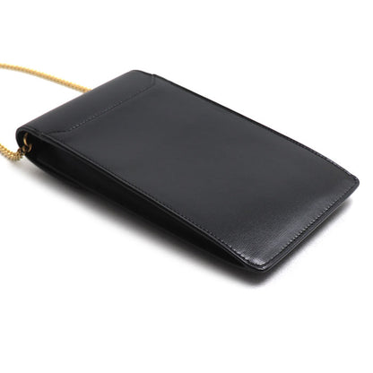 CELINE セリーヌ トリオンフ フォンポーチ ショルダーバッグ ブラック 10K683DPV.38NO チェーンショルダー レディース【中古】【美品】