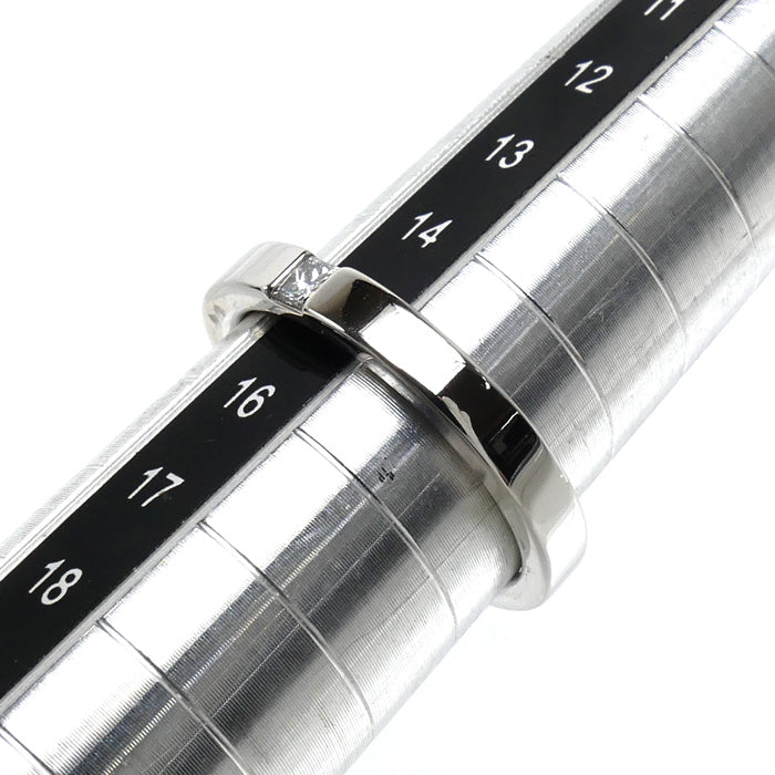 HARRY WINSTON ハリーウィンストン Pt950プラチナ プリンセスカット バンドリング リング・指輪 WBDPPCBZS10-075 ダイヤモンド0.10ct 15号 7.7g ユニセックス【中古】【美品】