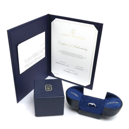 HARRY WINSTON ハリーウィンストン Pt950プラチナ リボン バンドリング リング・指輪 WBDPRDPAR ダイヤモンド 7号 2.5g レディース【中古】【美品】