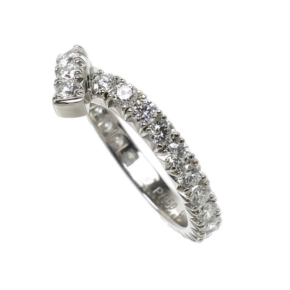 HARRY WINSTON ハリーウィンストン Pt950プラチナ リボン バンドリング リング・指輪 WBDPRDPAR ダイヤモンド 7号 2.5g レディース【中古】【美品】