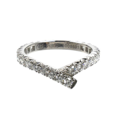 HARRY WINSTON ハリーウィンストン Pt950プラチナ リボン バンドリング リング・指輪 WBDPRDPAR ダイヤモンド 7号 2.5g レディース【中古】【美品】