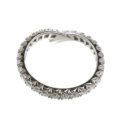 HARRY WINSTON ハリーウィンストン Pt950プラチナ リボン バンドリング リング・指輪 WBDPRDPAR ダイヤモンド 7号 2.5g レディース【中古】【美品】