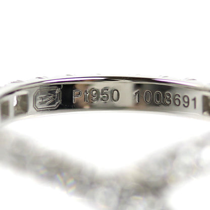 HARRY WINSTON ハリーウィンストン Pt950プラチナ リボン バンドリング リング・指輪 WBDPRDPAR ダイヤモンド 7号 2.5g レディース【中古】【美品】
