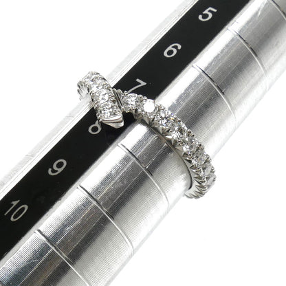 HARRY WINSTON ハリーウィンストン Pt950プラチナ リボン バンドリング リング・指輪 WBDPRDPAR ダイヤモンド 7号 2.5g レディース【中古】【美品】