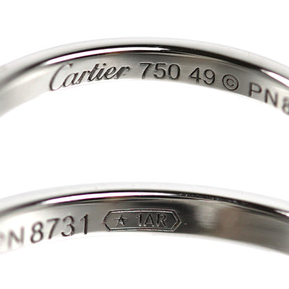 CARTIER カルティエ K18WG ホワイトゴールド ディアマン レジェ ドゥ カルティエ ハート 1Pダイヤ リング・指輪 ダイヤモンド 8.5号 49 2.5g レディース【中古】【美品】