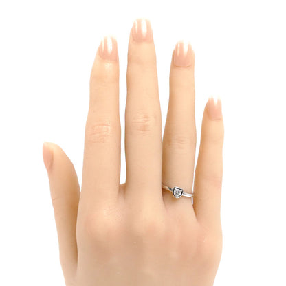 CARTIER カルティエ K18WG ホワイトゴールド ディアマン レジェ ドゥ カルティエ ハート 1Pダイヤ リング・指輪 ダイヤモンド 8.5号 49 2.5g レディース【中古】【美品】
