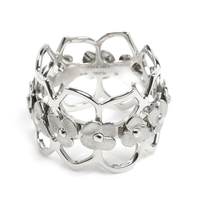 Chaumet ショーメ K18WG ホワイトゴールド オルタンシア リング・指輪 14号 54 8.1g レディース【中古】【美品】