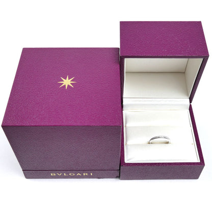 BVLGARI ブルガリ K18WG ホワイトゴールド ローマアモール リング・指輪 361033 ダイヤモンド 8号 48 2.0g ハーフエタニティ レディース【中古】【美品】