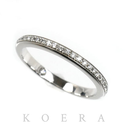BVLGARI ブルガリ K18WG ホワイトゴールド ローマアモール リング・指輪 361033 ダイヤモンド 8号 48 2.0g ハーフエタニティ レディース【中古】【美品】
