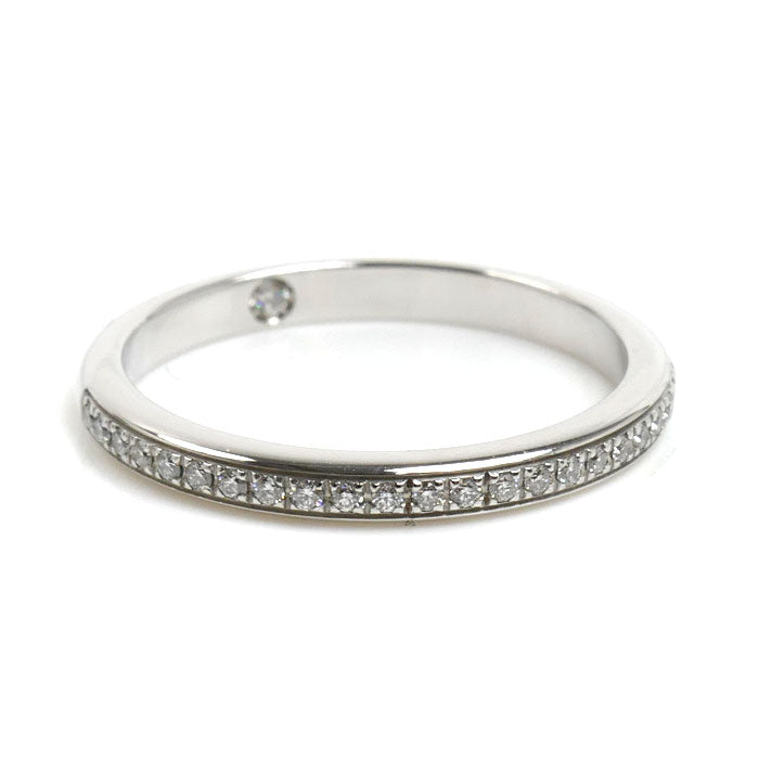 BVLGARI ブルガリ K18WG ホワイトゴールド ローマアモール リング・指輪 361033 ダイヤモンド 8号 48 2.0g ハーフエタニティ レディース【中古】【美品】