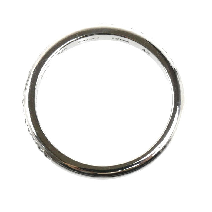 BVLGARI ブルガリ K18WG ホワイトゴールド ローマアモール リング・指輪 361033 ダイヤモンド 8号 48 2.0g ハーフエタニティ レディース【中古】【美品】