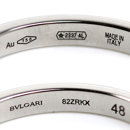 BVLGARI ブルガリ K18WG ホワイトゴールド ローマアモール リング・指輪 361033 ダイヤモンド 8号 48 2.0g ハーフエタニティ レディース【中古】【美品】