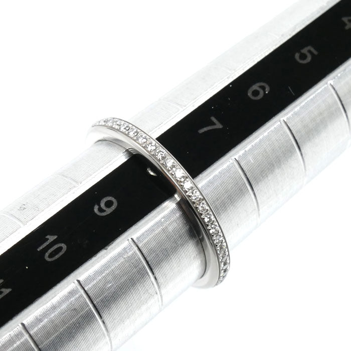 BVLGARI ブルガリ K18WG ホワイトゴールド ローマアモール リング・指輪 361033 ダイヤモンド 8号 48 2.0g ハーフエタニティ レディース【中古】【美品】
