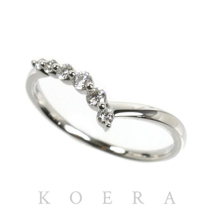 STAR JEWELRY スタージュエリー Pt950プラチナ リング・指輪 ダイヤモンド0.17ct 15号 2.5g レディース【中古】【美品】