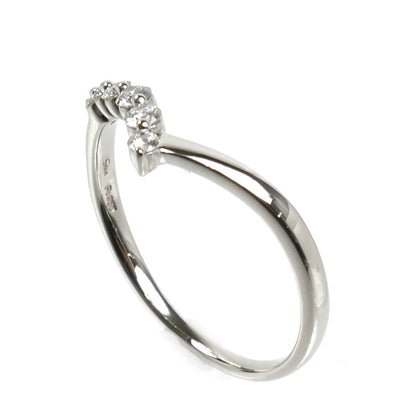 STAR JEWELRY スタージュエリー Pt950プラチナ リング・指輪 ダイヤモンド0.17ct 15号 2.5g レディース【中古】【美品】
