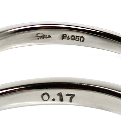 STAR JEWELRY スタージュエリー Pt950プラチナ リング・指輪 ダイヤモンド0.17ct 15号 2.5g レディース【中古】【美品】