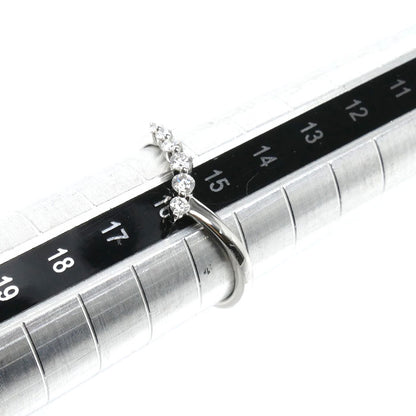STAR JEWELRY スタージュエリー Pt950プラチナ リング・指輪 ダイヤモンド0.17ct 15号 2.5g レディース【中古】【美品】
