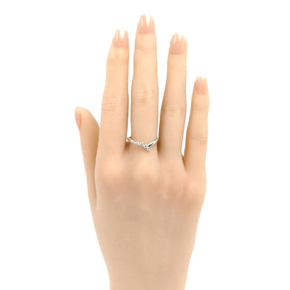 STAR JEWELRY スタージュエリー Pt950プラチナ リング・指輪 ダイヤモンド0.17ct 15号 2.5g レディース【中古】【美品】