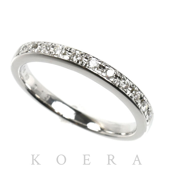 TASAKI タサキ K18WG ホワイトゴールド ハーフエタニティ リング・指輪 ダイヤモンド0.19ct 15号 3.4g レディース【中古】
