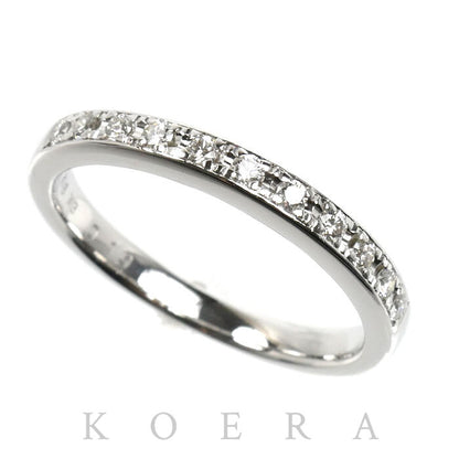 TASAKI タサキ K18WG ホワイトゴールド ハーフエタニティ リング・指輪 ダイヤモンド0.19ct 15号 3.4g レディース【中古】