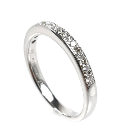 TASAKI タサキ K18WG ホワイトゴールド ハーフエタニティ リング・指輪 ダイヤモンド0.19ct 15号 3.4g レディース【中古】