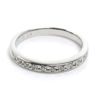 TASAKI タサキ K18WG ホワイトゴールド ハーフエタニティ リング・指輪 ダイヤモンド0.19ct 15号 3.4g レディース【中古】