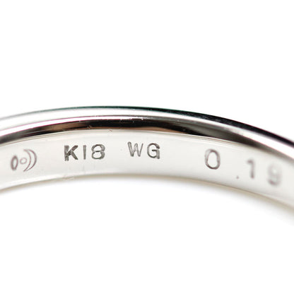 TASAKI タサキ K18WG ホワイトゴールド ハーフエタニティ リング・指輪 ダイヤモンド0.19ct 15号 3.4g レディース【中古】