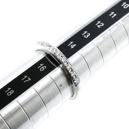 TASAKI タサキ K18WG ホワイトゴールド ハーフエタニティ リング・指輪 ダイヤモンド0.19ct 15号 3.4g レディース【中古】