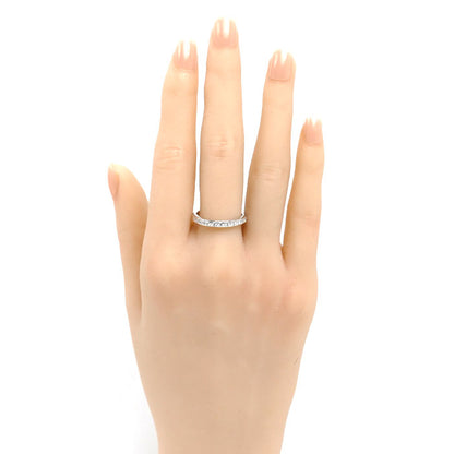 TASAKI タサキ K18WG ホワイトゴールド ハーフエタニティ リング・指輪 ダイヤモンド0.19ct 15号 3.4g レディース【中古】